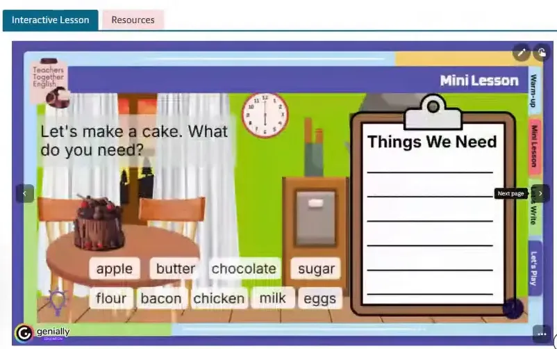 Teacher exploring writing curriculum online